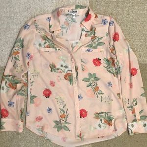 Long sleeved polyester blouse